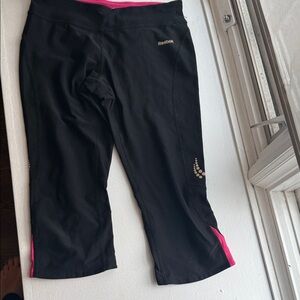 Reebok Black and Pink Workout Capris